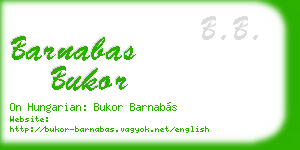 barnabas bukor business card